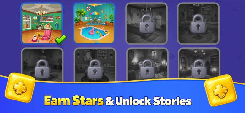 Earn stars and unlock new room stories